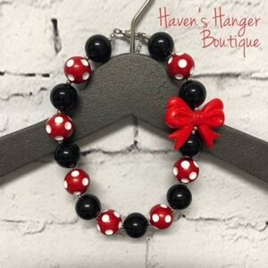 Mickey Minnie Mouse Bubble Bead Necklace